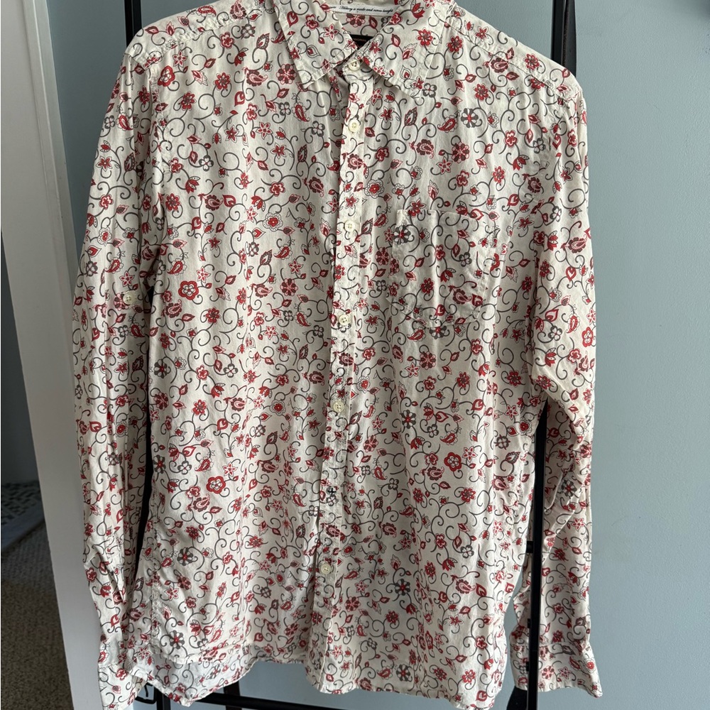 Ben Sherman Red and Black Floral Shirt